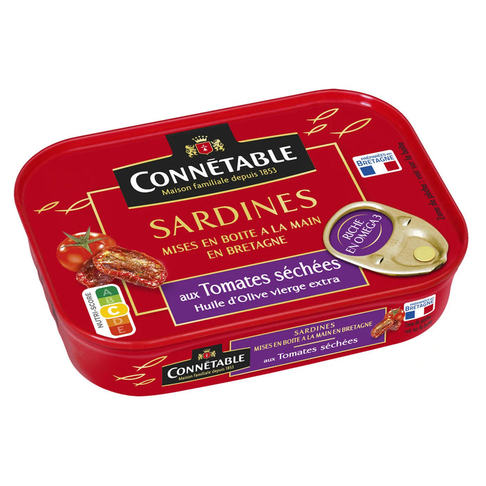 Connetable - Sardines in Olive Oil & Dried Tomatoes, 135g (4.7oz)
