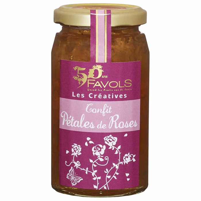 Favols - Confit of Rose Petals French Jam, 260g Jar