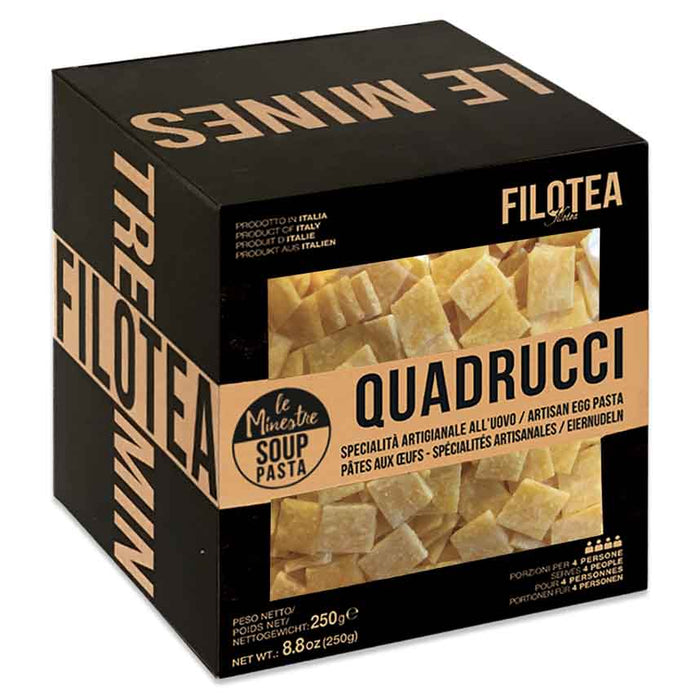 Filotea Quadrucci Soup Egg Pasta, 8.8oz (250g)