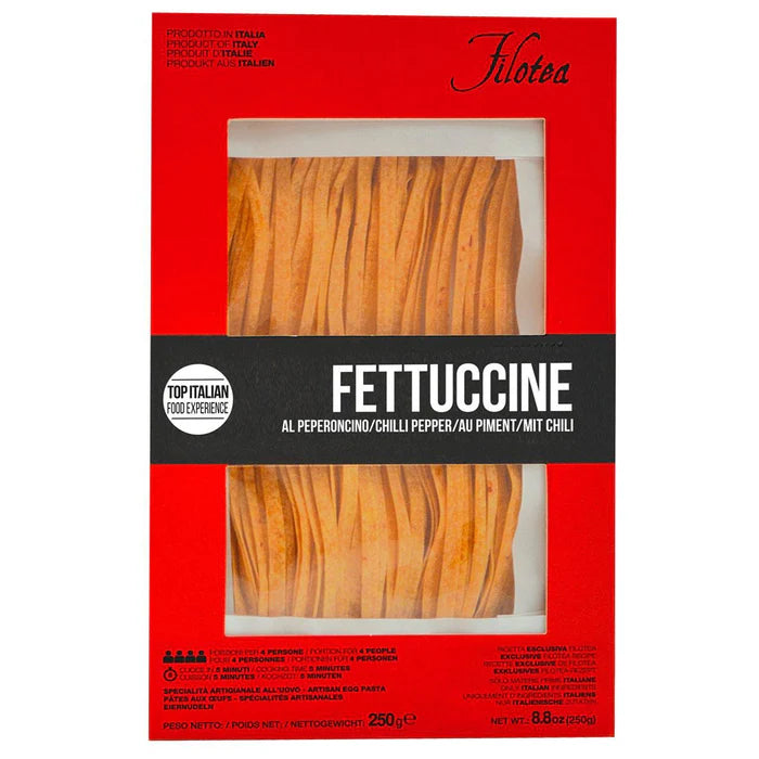 Filotea Peperoncino Fettuccine Egg Pasta, 8.8oz (250g)