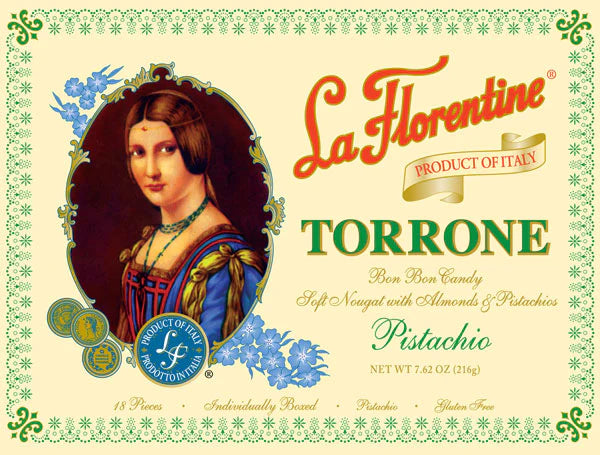 La Florentine - Mini Torrone Doux avec Pistache et Amandes 18ct, 215g (7.6oz)