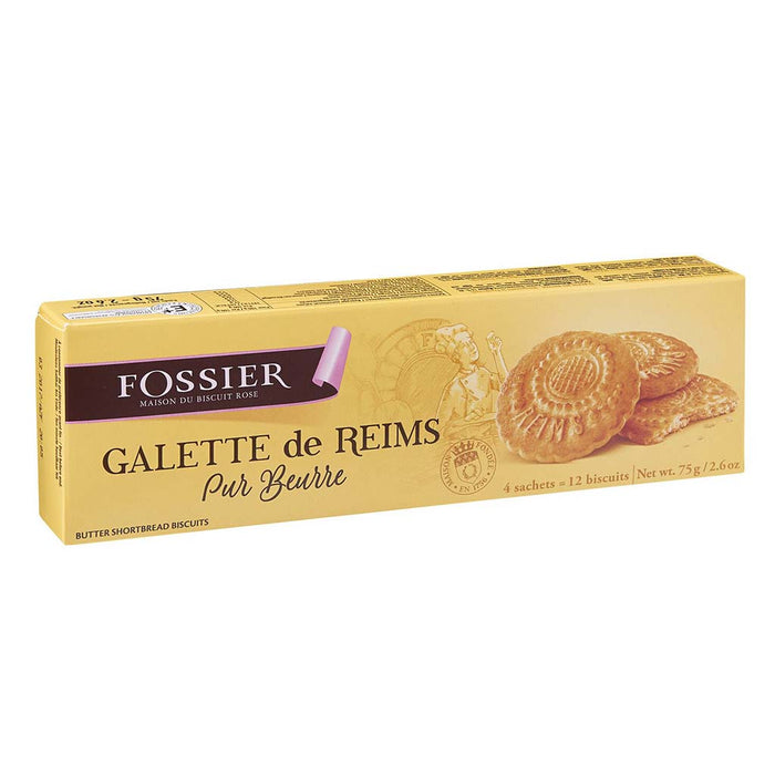 Fossier - Biscuits Sablés, Boîte de 75g (2.6oz)