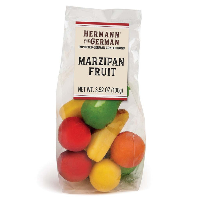 Hermann the German 10pc Marzipan Fruit, 3.5oz (100g) Bag