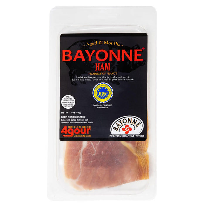 Jambon de Bayonne Style, Pre-Sliced 3oz (85g)