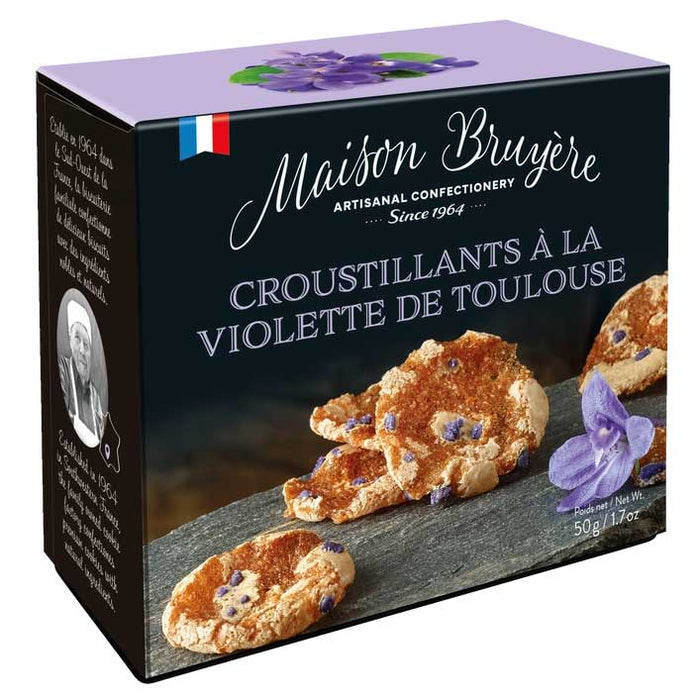 Maison Bruyère - Biscuits Croustillants à la Violette, 50g (1.8oz)