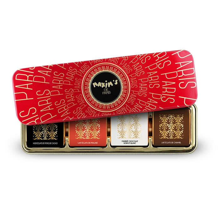 Maxim's Paris - Assorted Chocolate Squares, 8pc Red & Gold Gift Tin