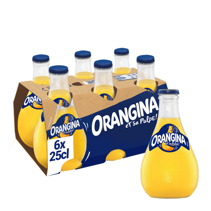 .com : Orangina Sparkling Citrus Beverage with Pulp, Glass