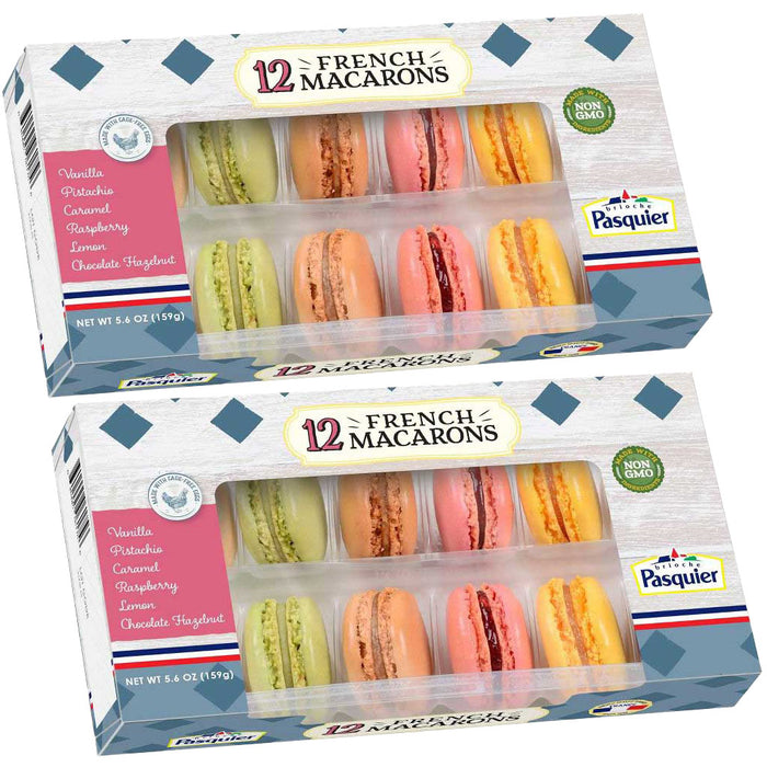 Pasquier - Classic French Marcarons x 12, 160g | 2-Pack (Limited-Edition)