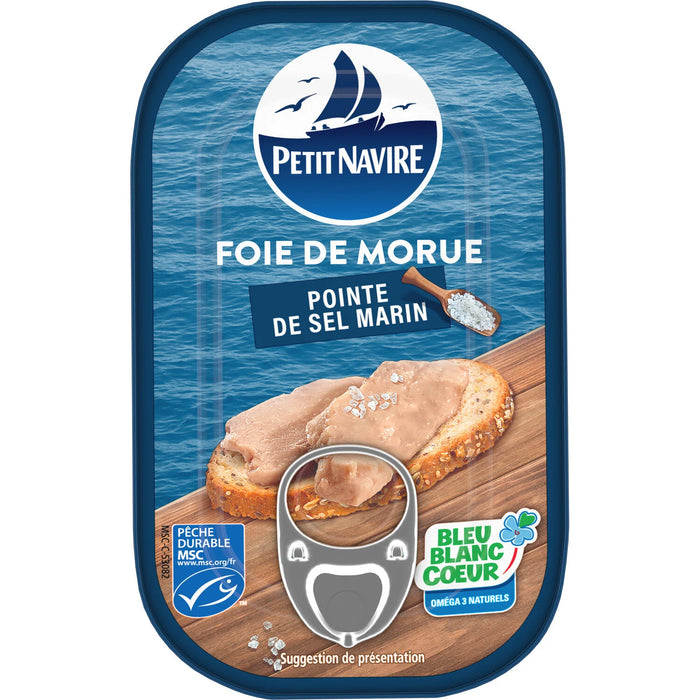 Petit Navire - Cod Liver w/ Sea Salt, 120g (4.2oz)