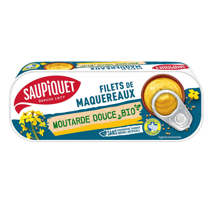 Saupiquet - Mackerel Fillets w/ Organic Sweet Mustard, 120g (4.2oz)