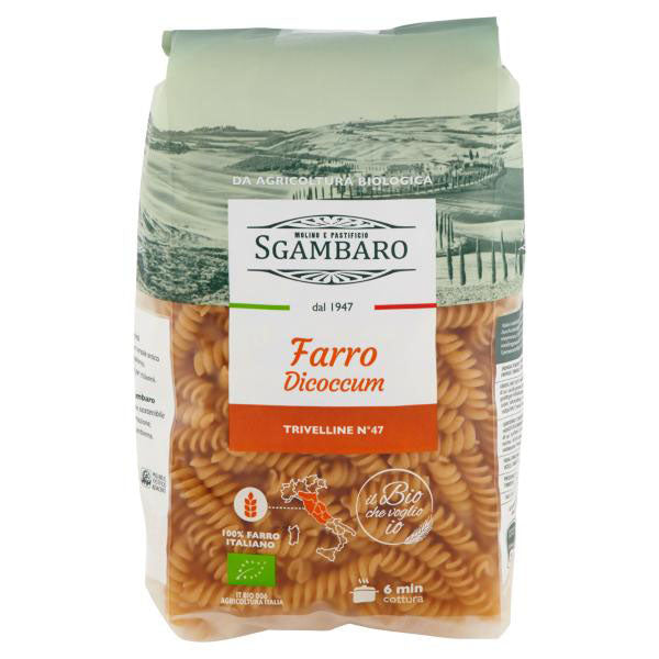 Organic Emmer “Farro Dicoccum” Trivelline Pasta, 1.1lb (500g)