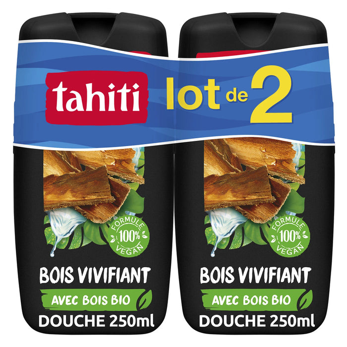 Tahiti Shower Gel - Invigorating Wood 2x250ml (8.8oz)