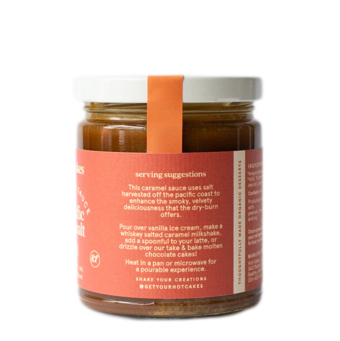 Hot Cakes - Pacific Coast Sea Salt Caramel Sauce, 9oz (266ml) Jar