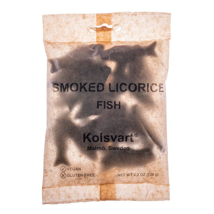 Kolsvart - Bonbons de poisson à la réglisse salés fumés à froid suédois, 4,2 oz