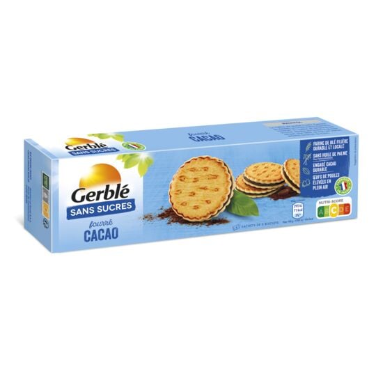 Gerblé biscuits sésame saveur vanille sans sucres 132g