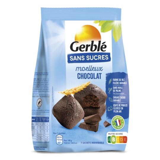 Gerblé - Biscuit fourré au cacao sans sucre, 185 g (6,6 oz)