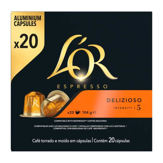 L'Or Capsules de café espresso en aluminium, Delizioso, Intensité 5 