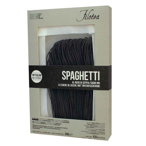 Filotea - Spaghetti with Squid Ink Egg Pasta, 8.8oz (250g) - myPanier