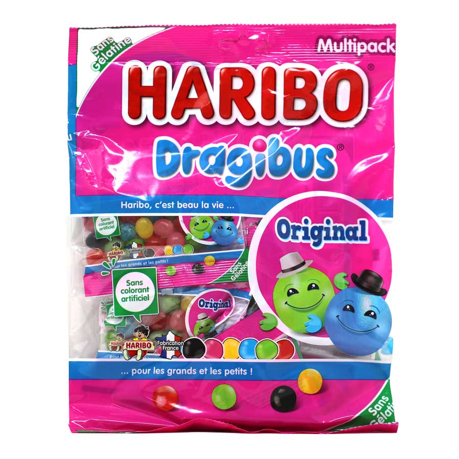 HARIBO : Dragibus Original - Bonbons dragéifiés aux fruits individuels -  chronodrive