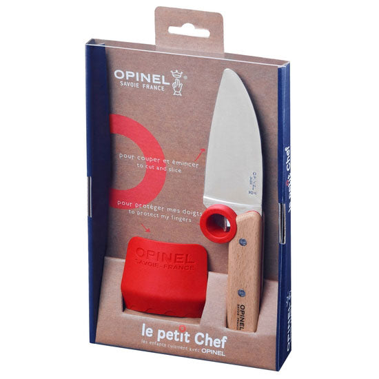 Opinel Le Petit Chef Knife Set & Kids' Apron, Beechwood