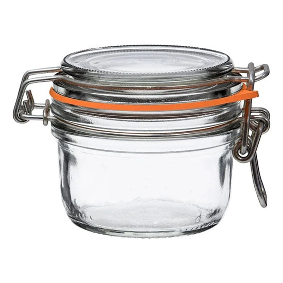 french le parfait jam jar with floral lid