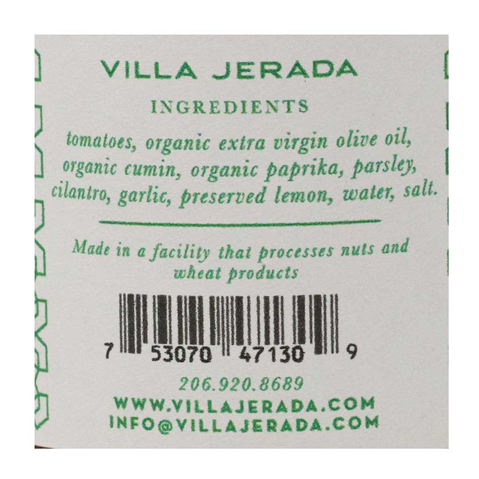 Villa Jerada - Chermoula Spread, 9oz Jar - myPanier