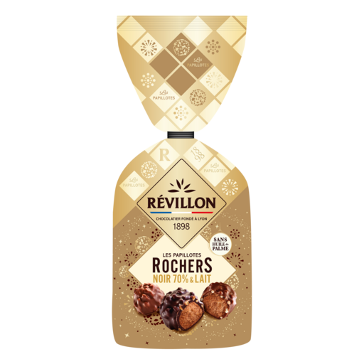 Chocolat les papillotes Malakoff noir et lait SPECIALITE REVILLON : le  sachet de 370g à Prix Carrefour