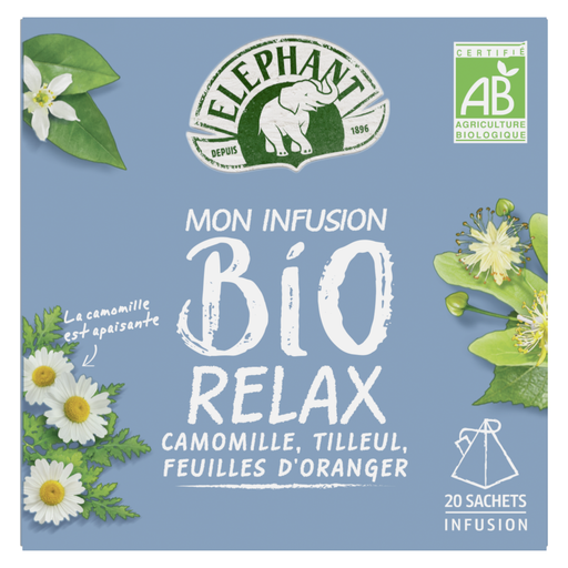 Infusion relaxation et anti-stress x25 39g - ELEPHANT - Le Goudalier